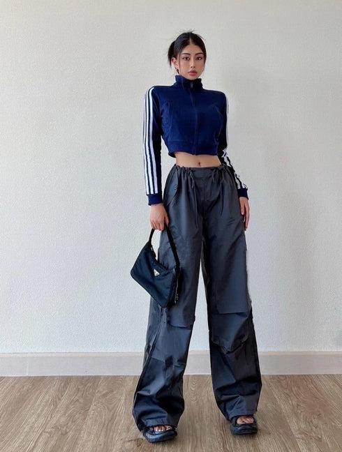 HELLO FASHION Parachute Baggy Cargo Pants